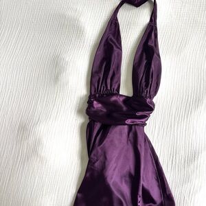 Lucy in the Sky Purple Halter Dress